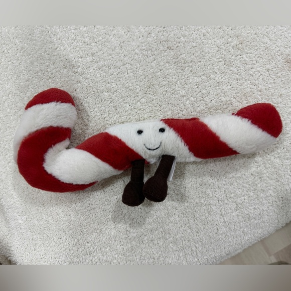 Jellycat amuseable candy cane stuffy stuffed animal legs food christmas face - Picture 2 of 6